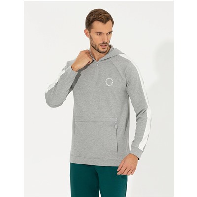 Açık Gri Melanj Regular Fit Sweatshirt