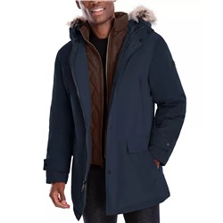Michael Kors Men's Hooded Bib Snorkel Parka, Created for Macy's