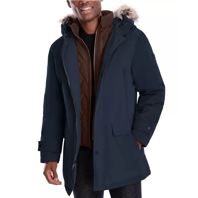 MICHAEL MICHAEL KORS Michael Kors Men's Hooded Bib Snorkel Parka, Created for Macy's