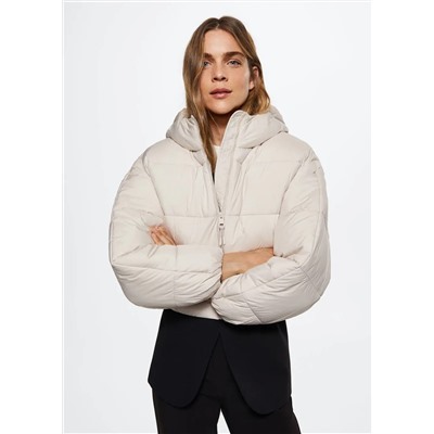 Anorak acolchado capucha -  Mujer | MANGO OUTLET Melilla