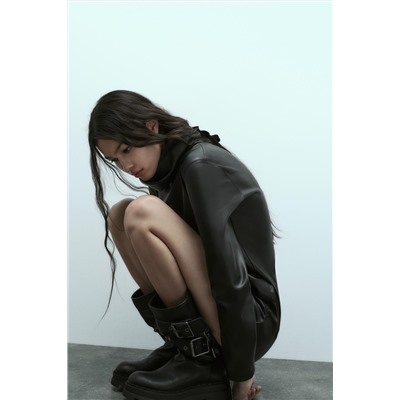 TRACK ANKLE BOOTS WITH BUCKLES