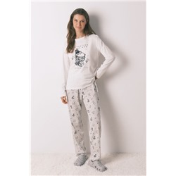 Pijama largo 100% algodón Snoopy