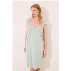 Camisón "maternity" midi pechera plisada