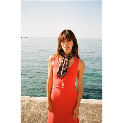 INTERLOCK MIDI DRESS