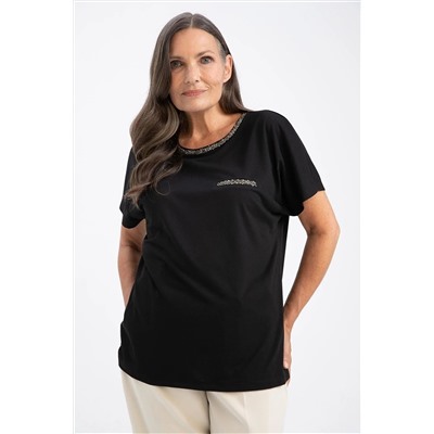 Defacto Traditional Regular Fit Sim Detaylı Kısa Kollu Tişört K7701AZ23SP