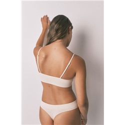 Top sin costuras NATURAL animal print beige