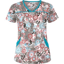 UA Bali Garden White Scrub Top