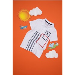 Erkek Çocuk Beyaz Polo Yaka Tişört