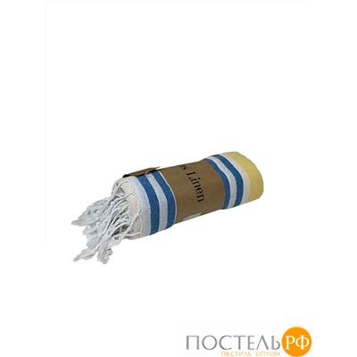 Полотенце Карвен MARIN 90*170 1шт.с бахрамой хлопок Н 3279 v2, Yellow-Blue-White