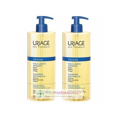 Uriage Xémose Huile Lavante Apaisante 2x500mlLot  × 2