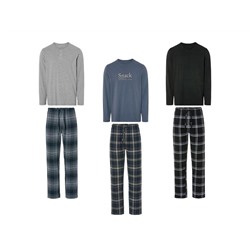 LIVERGY® Herren Pyjama aus weicher, wärmender Flanell-Qualität