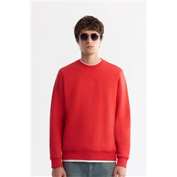Avva, Erkek Kırmızı Bisiklet Yaka Içi 3 Iplik Şardonlu Sweatshirt B001033