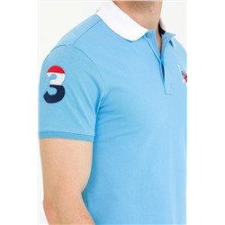 Erkek Turkuaz Basic Polo Yaka Tişört