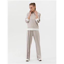 Krem Flare Fit Eşofman Altı