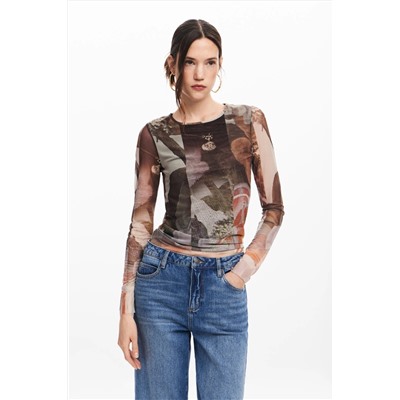 Camiseta estampado flores