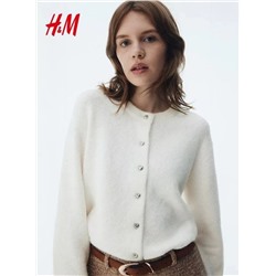 Кардиган с круглым вырезом и длинными рукавами H&*M