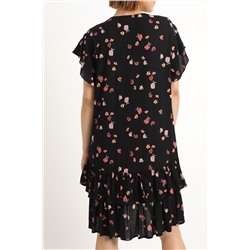 Vestido floral Negro