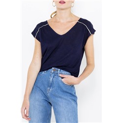Camiseta de lino Azul marino