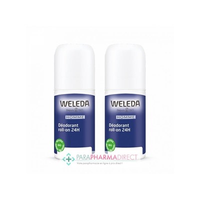 Weleda Homme Déodorant Roll-On 24H 2x50mlLot  × 2