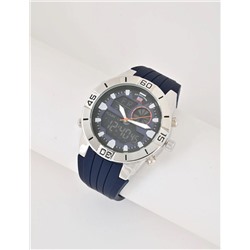 MEN'S BLUE RUBBER STRAP ANALOG/DIGITAL WATCH