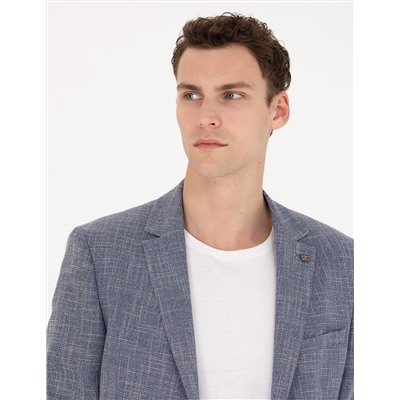 Koyu Mavi Ekstra Slim Fit Blazer Spor Ceket