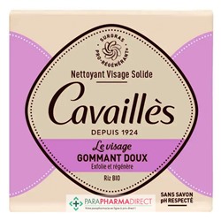 Cavaillès Le Visage Gommant Doux Solide Peaux Sensibles Riz de Camargue BIO 70g