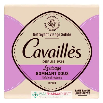 Cavaillès Le Visage Gommant Doux Solide Peaux Sensibles Riz de Camargue BIO 70g