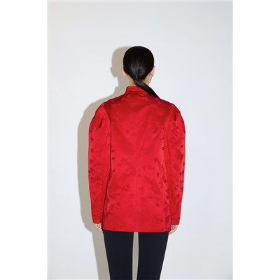 Blusa de seda Rojo