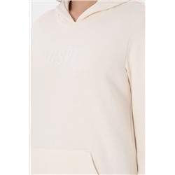 Kadın Krem Basic Sweatshirt