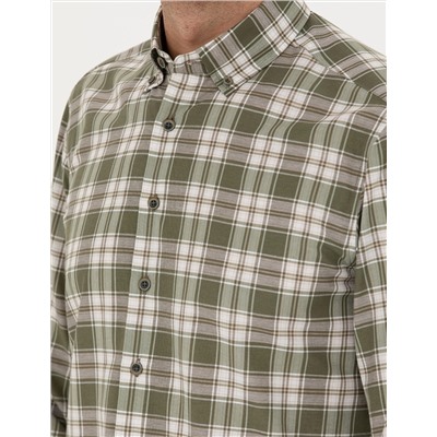 Haki Slim Fit Uzun Kollu Gömlek