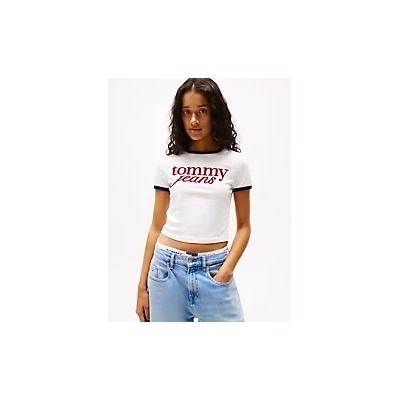 Tommy Jeans Script Logo Ringer T-Shirt