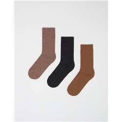 3 Pairs of Socks Pack, Men, Multicolour