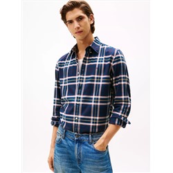 Regular Fit Plaid Stretch Oxford Shirt