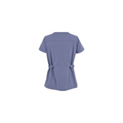 koi Sapphire Four-Way Stretch Scrubs Y-Neck Top