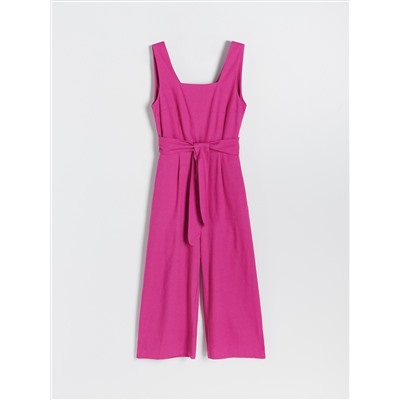 Jumpsuit aus Leinenmischung
