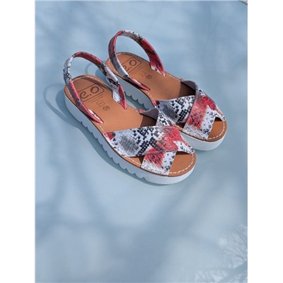 КОМБО AVARCA MENORQUINA · 4393 · rojo + PELLE Kadrya blanco АКЦИЯ