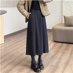 Женская юбка шестиклинка на широкой резинке из смесовой шерсти