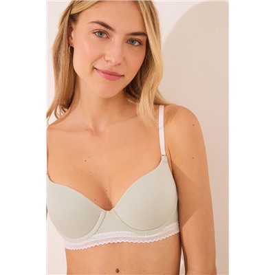 GORGEOUS Sujetador push up algodón relleno aro verde