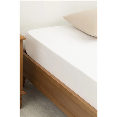English Home Düz 2 Pamuklu Ara Ebat Lastikli Çarşaf Beyaz 10004836-1