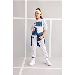 Defacto Kız Çocuk NBA Wordmark Relax Fit Eşofman Altı A8248A823AU