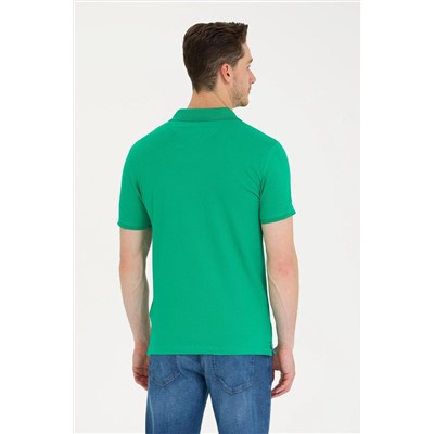 Erkek Yeşil Basic Polo Yaka Tişört