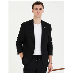 Siyah Slim Fit Takım Elbise