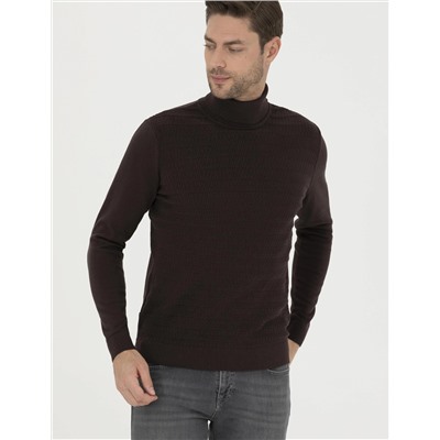 Kahverengi Slim Fit Kazak