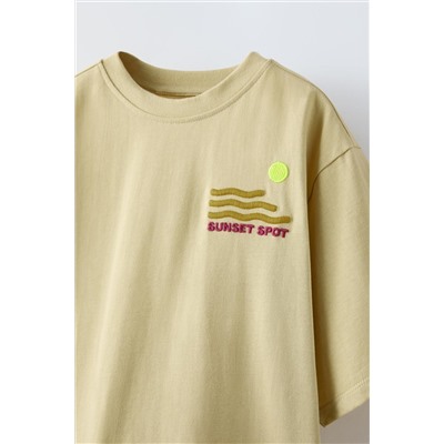 PRINTED EMBROIDERED T-SHIRT