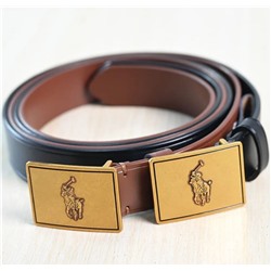 Мужской кожаный модный ремень с металлической пряжкой RALPH LAURE*N