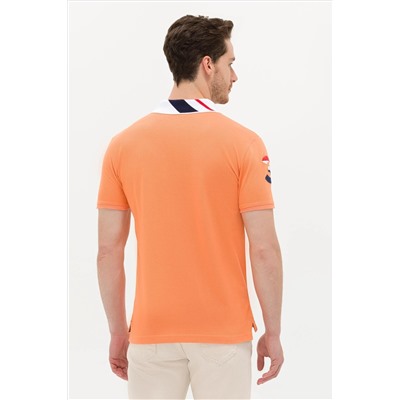 Erkek Turuncu Basic Polo Yaka Tişört