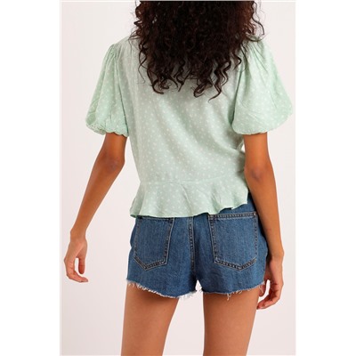 Top Verde y blanco