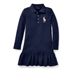 GIRLS 2-6X Big Pony Stretch Mesh Dress