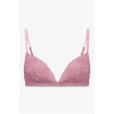 Sujetador triangular LOVELY encaje rosa