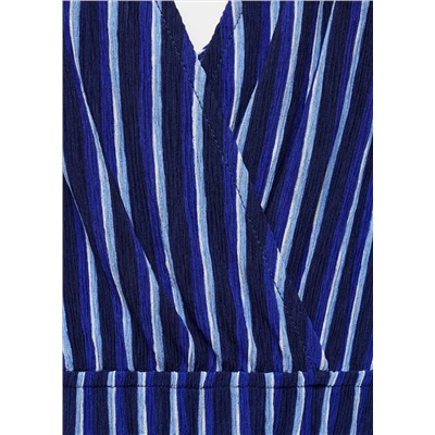 Vestido estampado rayas lazo